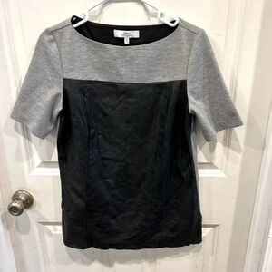 Robert Rodriguez Perforated‎ Leather Front Top Medium
